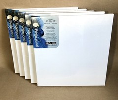 Winsor & Newton Stretched Artist Canvas Board 16×16” Pack of 5 | 3/4” Thick NEW!
