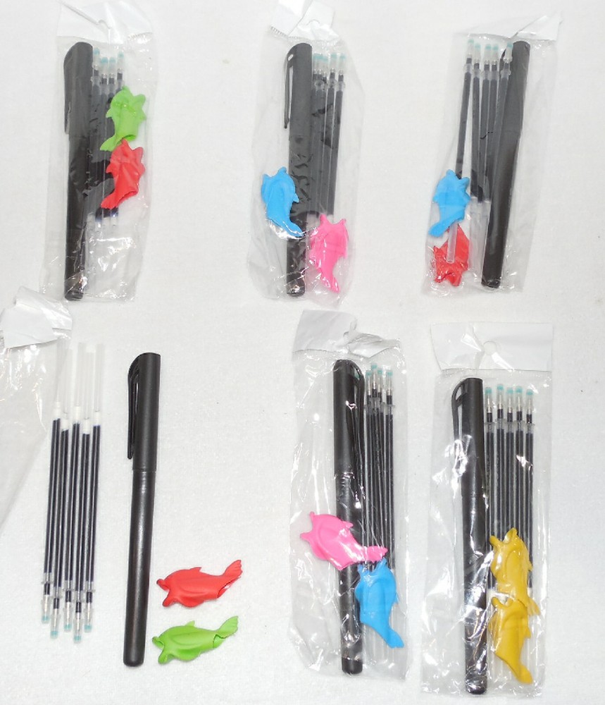 36 Pen & Refills for Magic Practice Copybook disapearing Ink & 12 rubber Grips