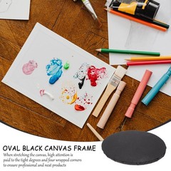 1Pc Oil Painting Canvas Panel with Black Stretched Canvas and Durable Wood Frame