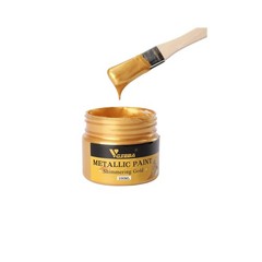 Acrylic Paint Metallic Gold, Non Toxic, Non Fading, 100ml Gold Leaf Paint for…