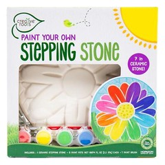 Ready to Paint DIY Flower Garden Stone Art Craft Kit with Acrylic Paints
