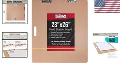 Durable Masonite Drawing Board – Clip & Rubber Band Included