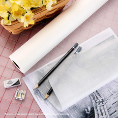 Bee Paper 24″ X 50 Yds Sketch and Trace Roll, White