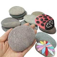 16PCS Large Rocks for Painting, 3.3-4.0 Inch River Rocks to Paint, Flat Paint…