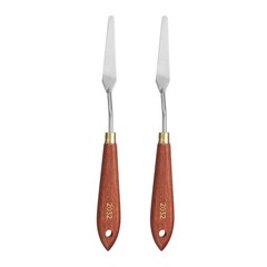 2pcs Paint Spatula 2.76″ x 0.6″ Stainless Steel Blade for Small Details