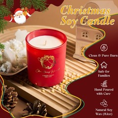 M&SENSE Christmas Holiday Candle – 3.15 inches x 3.54 inches, Red