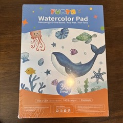 Watercolor Paper Pads 9×12″ 140lb 30 Sheets Each Pad Two Pads Acid-Free