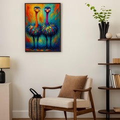 Paint by Numbers for Adults,Two Colorful Ostrich Adult Paint by Number Kits