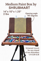 Wood Pochade Box for Pastel – 10×14” Plein Air Easel by ShrubmArt