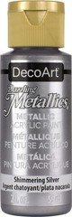 Dazzling Metallics Acrylic Paint – 2oz of Shimmering Silver, Non-Toxic and Safe