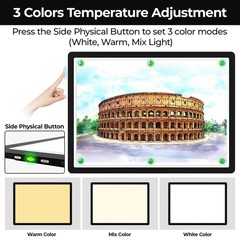 Light Pad 25.2 x 18.4 LED Magnetic Dimmable Tracing Drawing CA-A2-90 Large Color