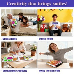 Adult Coloring Book Set with 36 Dual-Tip Markers, 30 Patterns Spiral Bound Co…