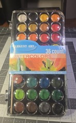 Sargent Art 36 Count Watercolor Paint Set Washable Non Toxic + Brush New