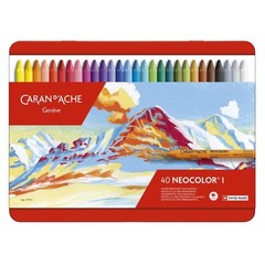 Caran d’Ache Neocolor Pastels 40 Vibrant Colors Artist Quality Metal Case