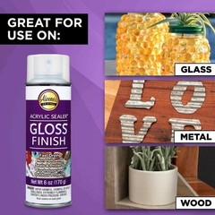 Spray Gloss Finish, 6 Oz Acrylic Sealer, Version, Clear – Gloss