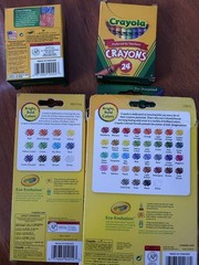 Two Crayon Packs and Three Colored Pencil Packets, Completely New Unused