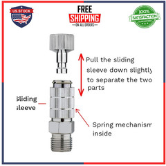 Airbrush Quick Disconnect Coupler Release Fitting Adapter Kit with 5 pcs 1/8″