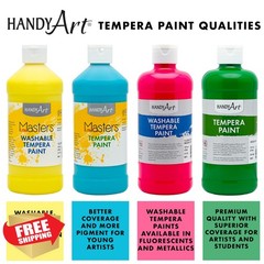 Handy Art Light Green Tempera Paint 16 oz
