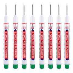 8Pcs/Set 20Mm Deep Hole Long Nib Head Markers for Metal Perforating Pen