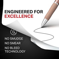S-Gel Pens, Sleek Metal Barrel, Medium Point, 4 Pack
