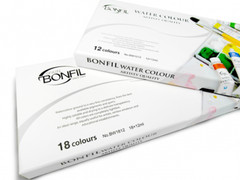 SPAIN BONFIL Professional Watercolor Paint Set tubes Artist Quality 12/18 Colors