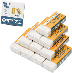 10 Pcs Soft White Erasers – Large Art & Office Erasers for Writing & Drawing