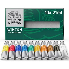 Winsor & Newton Winton Oil Color Paint, 10 Count (Pack of 1), Multicolor