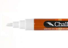 Chalk Ink IN16WWCHLK Wet Wipe Marker, 6mm Chisel Tip, White