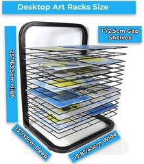 Joymaney Art Drying Rack | Mobile Metal Art Storage Rack with Removable Shelv…