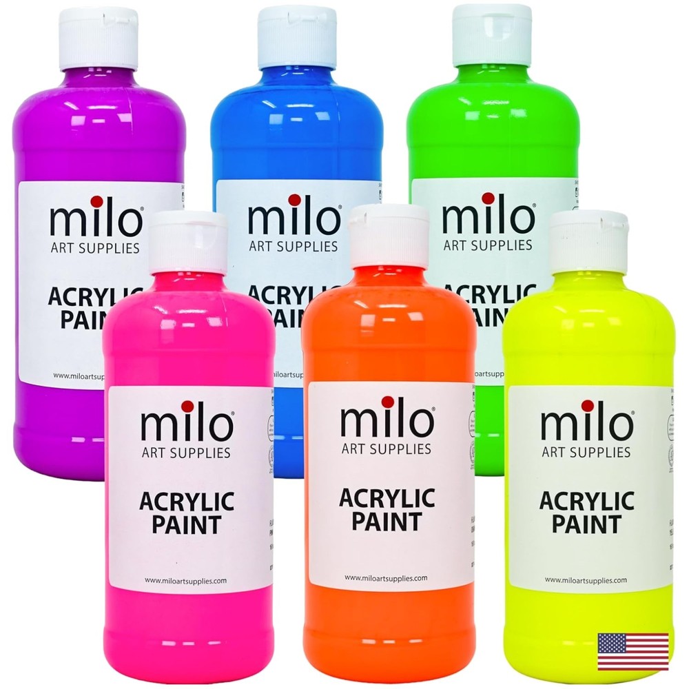 Student Fluorescent Acrylics Pack | UV Glow Paint
