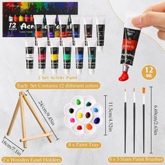 36 Pcs Paint and Sip Kit for Adults 8”x10” Pre Drawn Canvas for Painting DI…