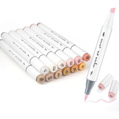 Light Skin Tone Alcohol Markers Dual Tip Perfect Drawing Illustration Manga New