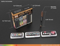 36 Acrylic Paint Markers Paint Pens Skin and Natural Earth Tone Set 0.7mm Extra