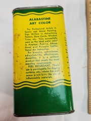 Vintage ALABASTINE Powder Tempera Paint No 12 Red Chicago Bronze Paint Can