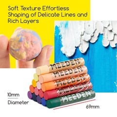 MEEDEN Soft Oil Pastels Set 72 Vibrant Colors Oil Pastels for Artists Beginne…