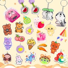 140 Pcs Shrink Plastic Sheets Keychain Making Kit, 20 Heat Shrinky Dink Paper…