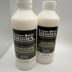 Liquitex Professional Gloss Medium & Varnish, (2) 16 oz Acrylic New