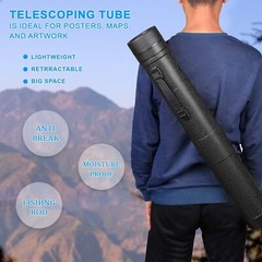 Document Storage Art Tubes Plastic Waterproof Telescoping Adjustable,77 to 135cm