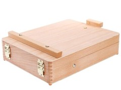 DEAYOU Wood Tabletop Easel Storage Box Beechwood Portable Sketchbox for Paint…