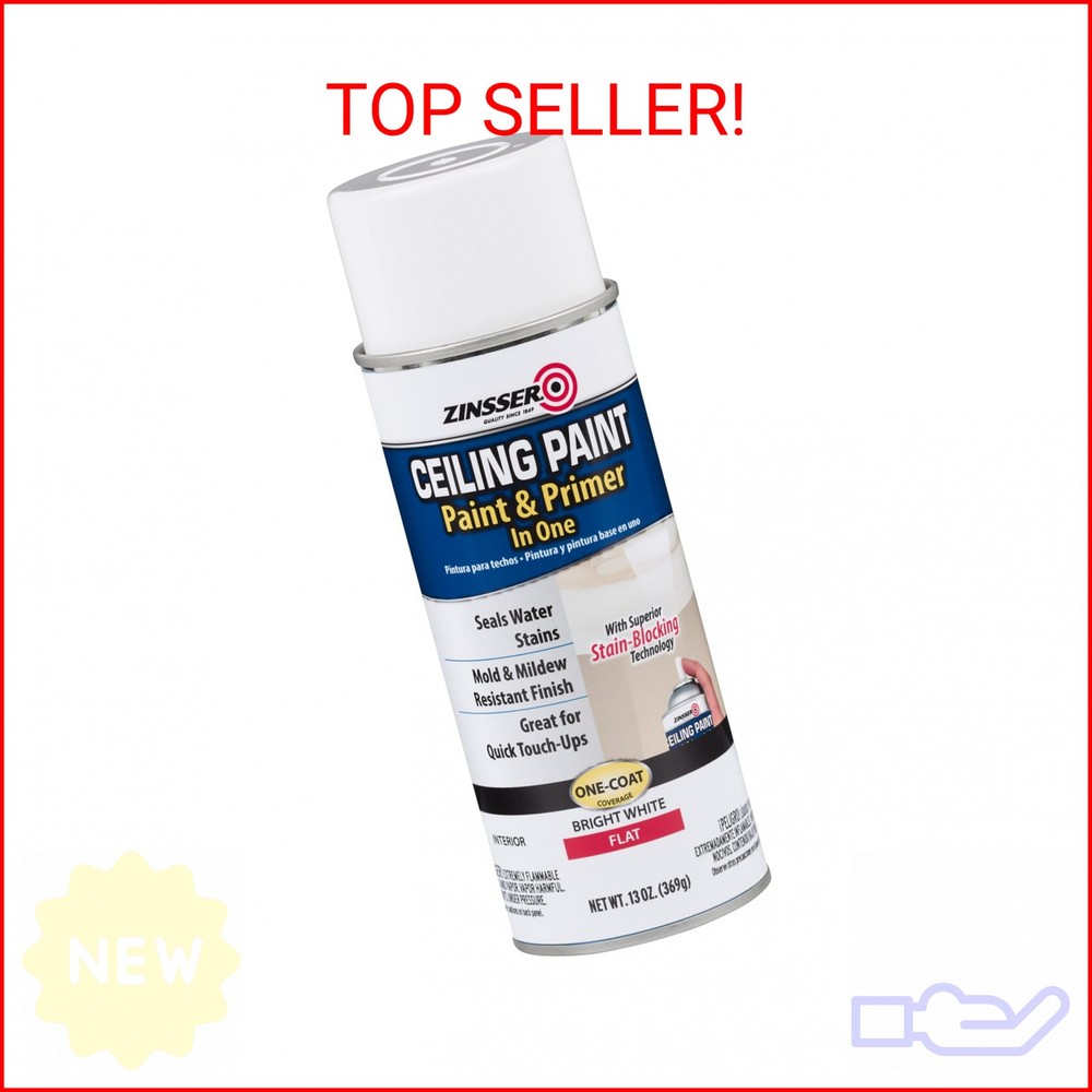 Flat White Ceiling Acrylic Paint & Primer – 13 oz
