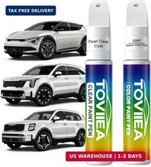 Glacial White Pearl(GWP) Touch Up Paint Compatible with KIA,2-In-1 Car Scratch R