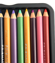 PRISMACOLOR PREMIER COLORED PENCILS Set of 24 in Metal Tin Drawing FINE ART EUC