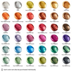 Metallic Acrylic Paint Set of 36 Colors, 0.74 ounce Tubes Artist Paints for H…