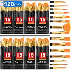 Acrylic Paint Brush Set, 1 Packs / 10 Pcs Watercolor Brushes Painting Brush Nylo