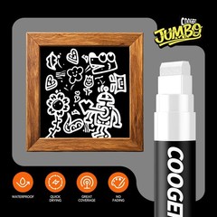 Jumbo Poster Markers White Acrylic Paint Wide Tip Permanent Writing Pens 3Pcs…