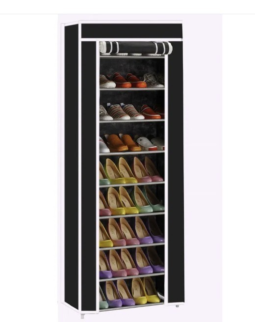 10 Layer 9 Grid Shoe Rack Shelf Storage Closet Organizer Cabinet Multiple Colors