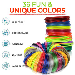 3D Pen Filament with Silicon Design Mat and Compatible Stencils Book with 11 Tem
