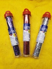 3 Horizon Group .6 Ounce Glitter Tubes Silver,Red,Purple