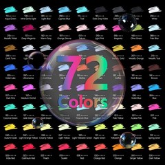 Premium Black Edition Colored Pencils for Adults Coloring – 72 Coloring Penci…