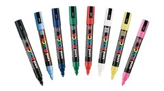 8 PCS Marker Set Assorted Colors Paint Pens Rock Art Fabric Craft Supply DIY